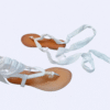 sandalias lazo blanco