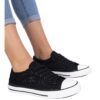 Zapatillas de encaje negras