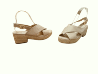 Sandalias de tacon esparto