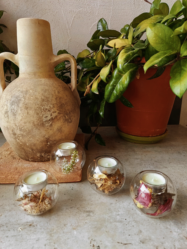 Porta velas cristal
