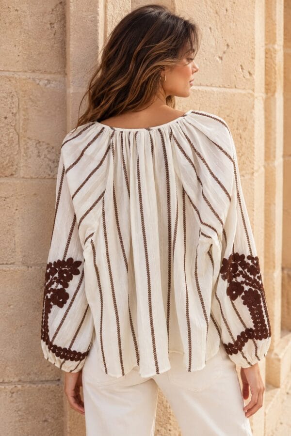 Blusa de algodón bordada