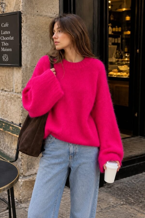 Suéter de mohair y lana