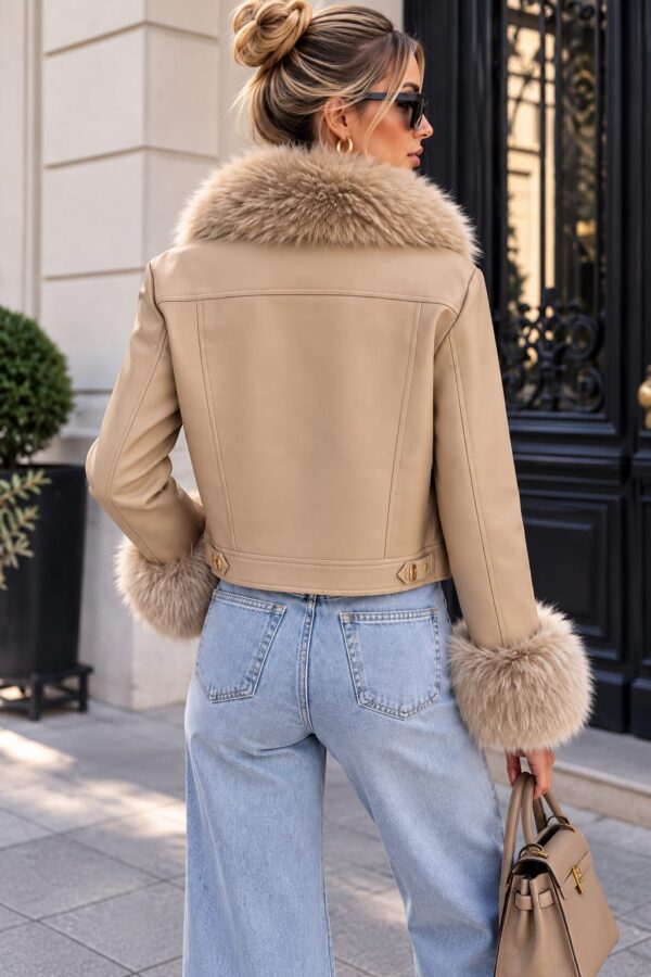 Chaqueta de piel sintética