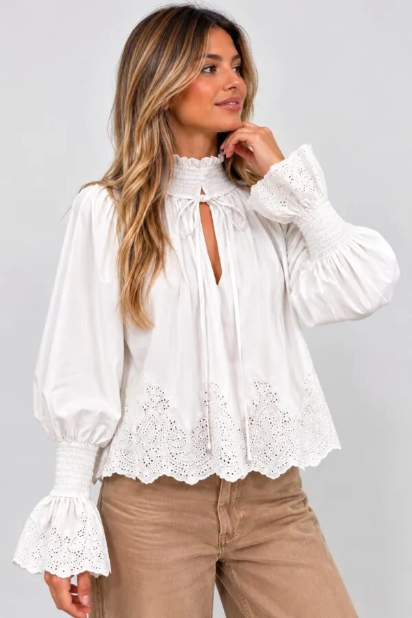 Blusa de encaje francés