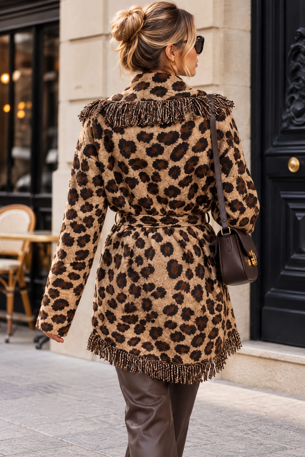 Cardigan de punto animal print