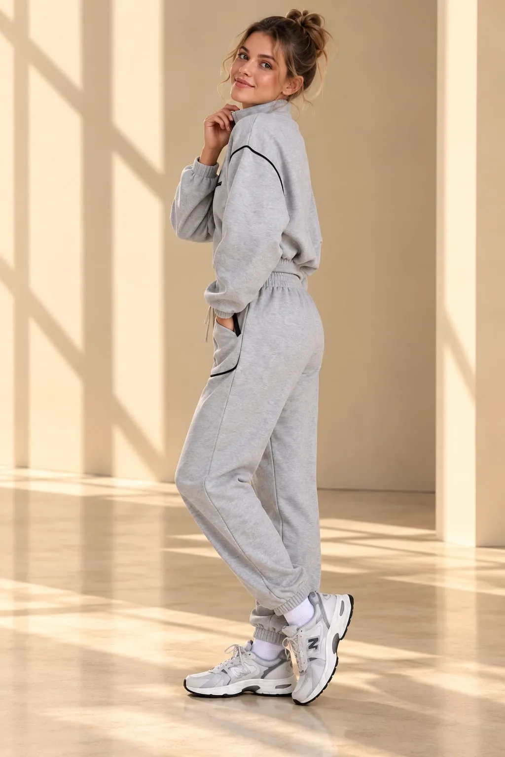 Conjunto chándal con algodón gris