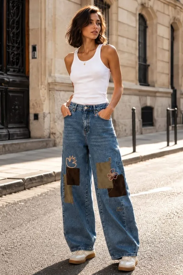 Pantalones bordados