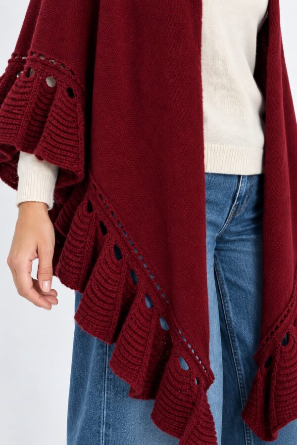Poncho italiano con volantes