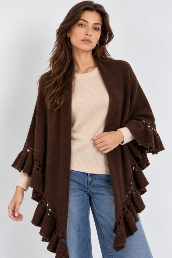 Poncho italiano con volantes