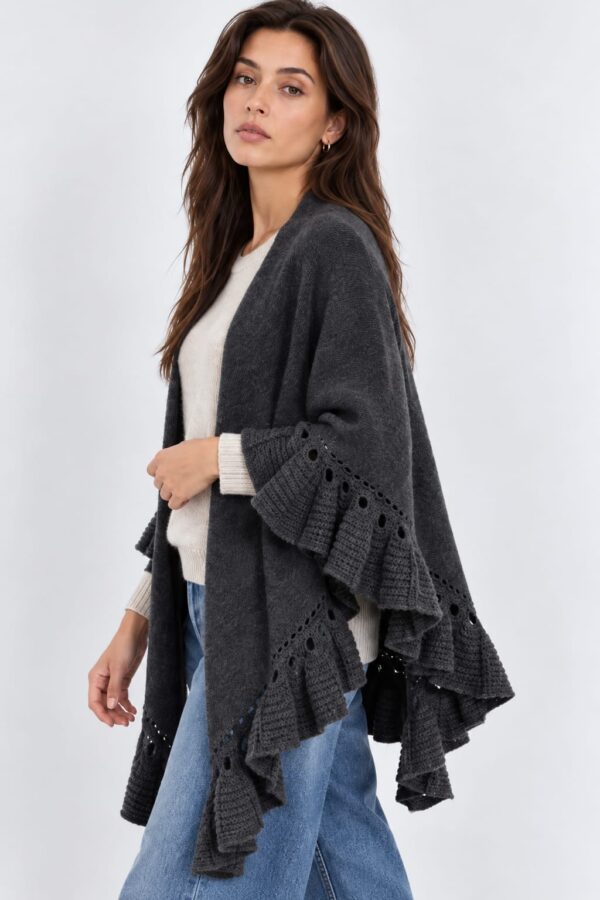 Poncho italiano con volantes